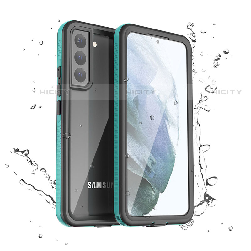 Coque Etanche Contour Silicone et Plastique Housse Etui Waterproof 360 Degres pour Samsung Galaxy S21 5G Vert Plus