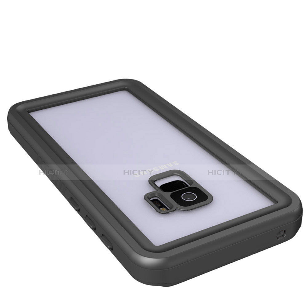 Coque Etanche Contour Silicone et Plastique Housse Etui Waterproof 360 Degres pour Samsung Galaxy S9 Noir Plus