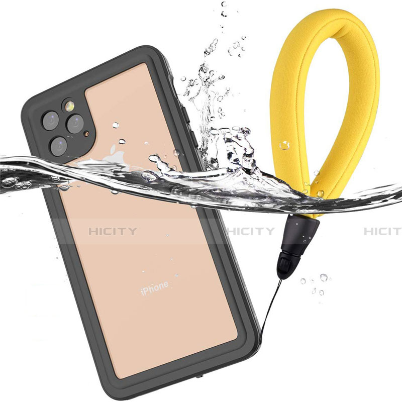 Coque Etanche Contour Silicone et Plastique Housse Etui Waterproof 360 Degres U01 pour Apple iPhone 11 Pro Noir Plus