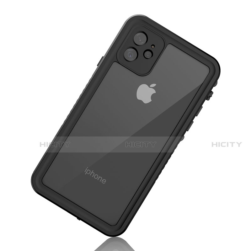 Coque Etanche Contour Silicone et Plastique Housse Etui Waterproof 360 Degres W01 pour Apple iPhone 11 Noir Plus