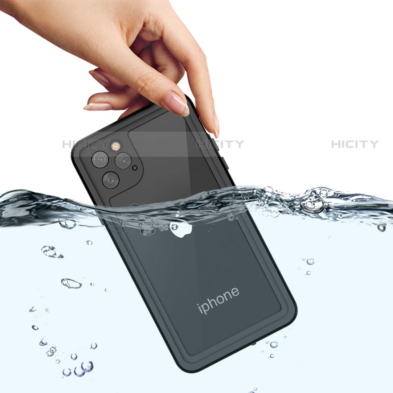 Coque Etanche Contour Silicone et Plastique Housse Etui Waterproof 360 Degres W01 pour Apple iPhone 11 Pro Noir Plus