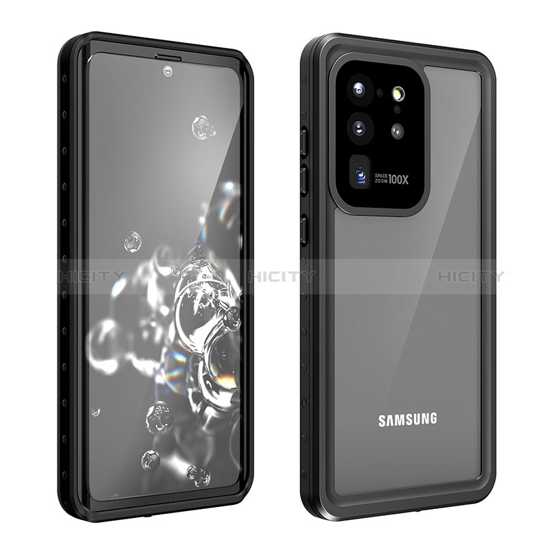 Coque Etanche Contour Silicone et Plastique Housse Etui Waterproof 360 Degres W01 pour Samsung Galaxy S20 Ultra 5G Noir Plus
