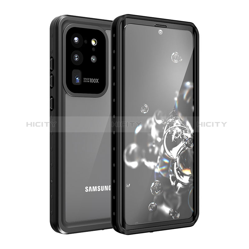 Coque Etanche Contour Silicone et Plastique Housse Etui Waterproof 360 Degres W01 pour Samsung Galaxy S20 Ultra 5G Noir Plus