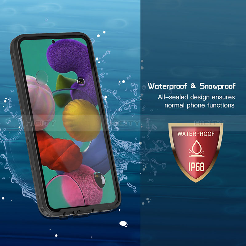 Coque Etanche Contour Silicone et Plastique Housse Etui Waterproof 360 Degres W02 pour Samsung Galaxy A51 5G Plus