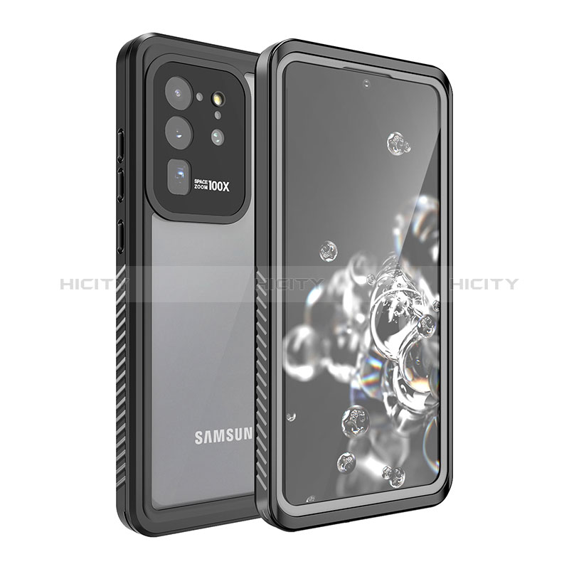 Coque Etanche Contour Silicone et Plastique Housse Etui Waterproof 360 Degres W02 pour Samsung Galaxy S20 Ultra 5G Noir Plus