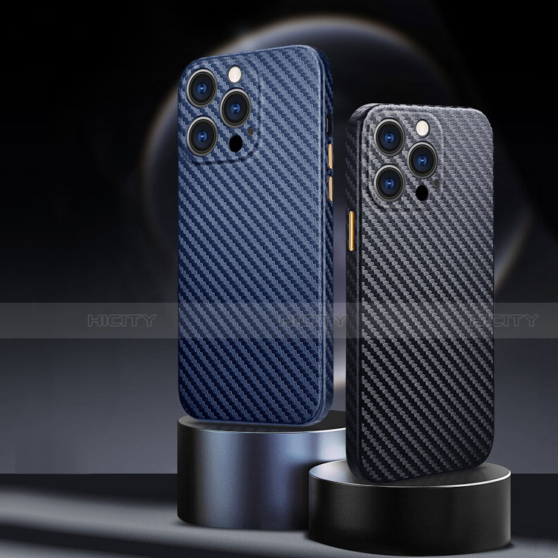 Coque Fibre de Carbone Housse Etui Luxe Serge pour Apple iPhone 13 Pro Max Plus