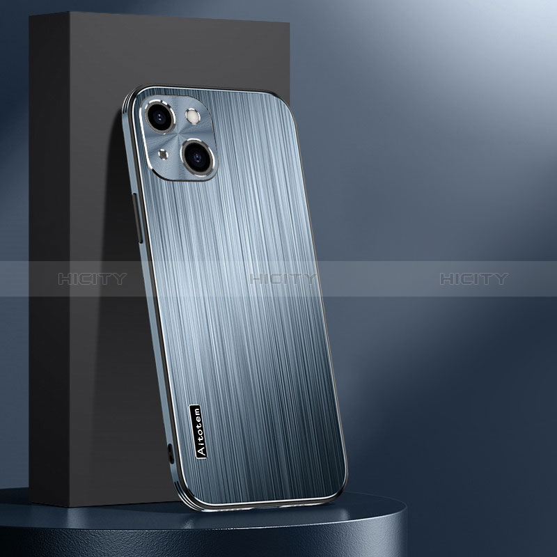 Coque Luxe Aluminum Metal Housse et Bumper Silicone Etui AT1 pour Apple iPhone 13 Plus