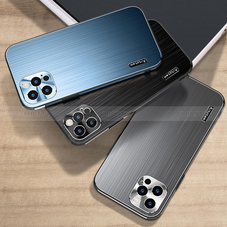 Coque Luxe Aluminum Metal Housse et Bumper Silicone Etui AT1 pour Apple iPhone 14 Plus