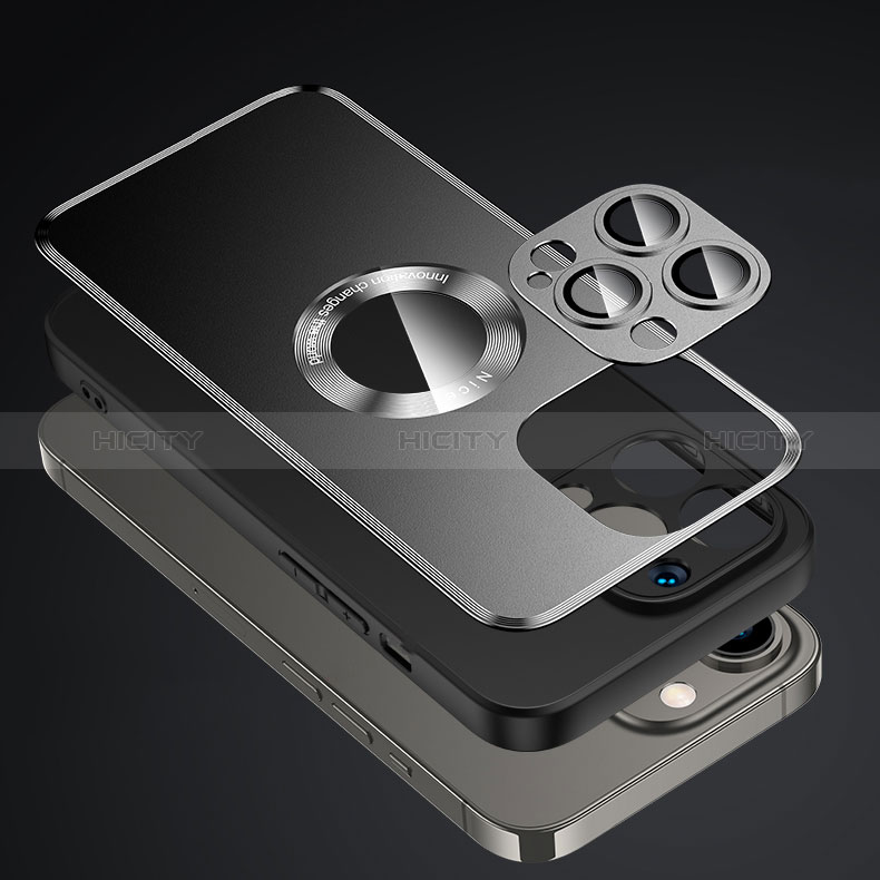 Coque Luxe Aluminum Metal Housse et Bumper Silicone Etui avec Mag-Safe Magnetic Magnetique JL2 pour Apple iPhone 13 Pro Plus