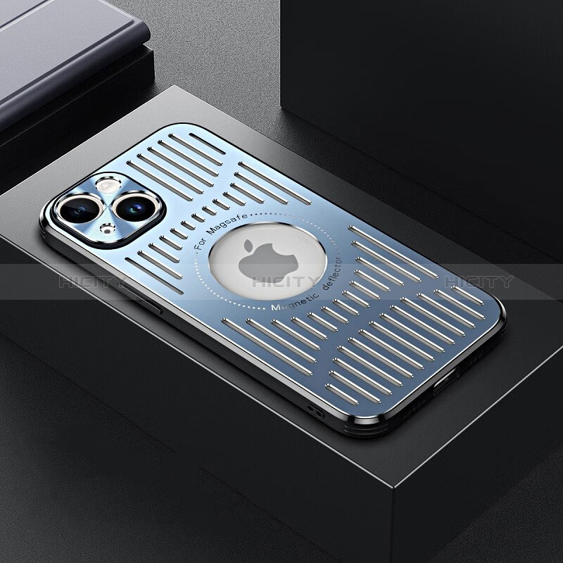 Coque Luxe Aluminum Metal Housse et Bumper Silicone Etui avec Mag-Safe Magnetic Magnetique TX1 pour Apple iPhone 14 Plus Plus