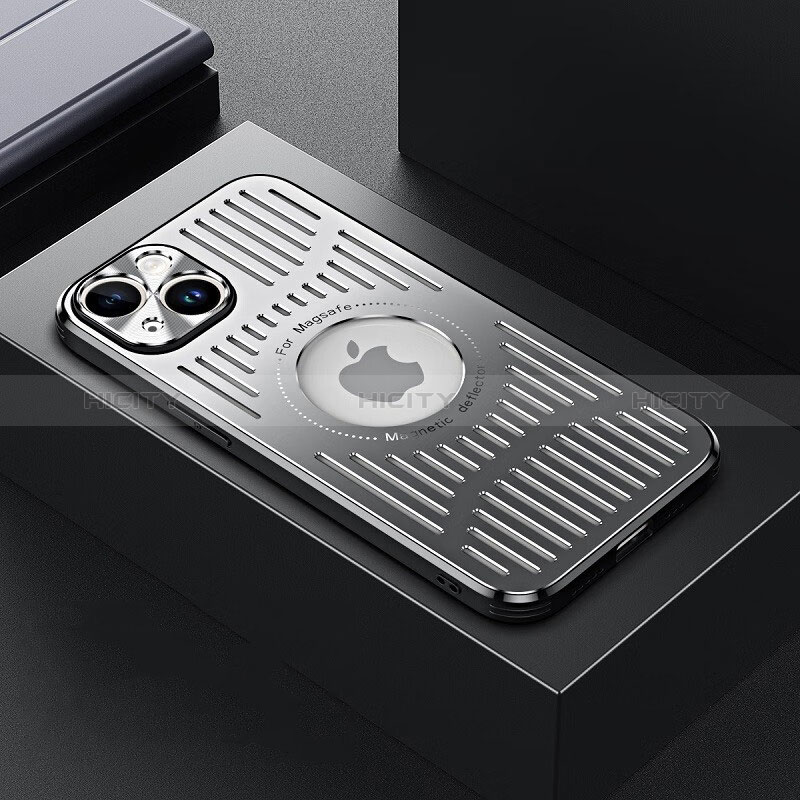Coque Luxe Aluminum Metal Housse et Bumper Silicone Etui avec Mag-Safe Magnetic Magnetique TX1 pour Apple iPhone 15 Plus
