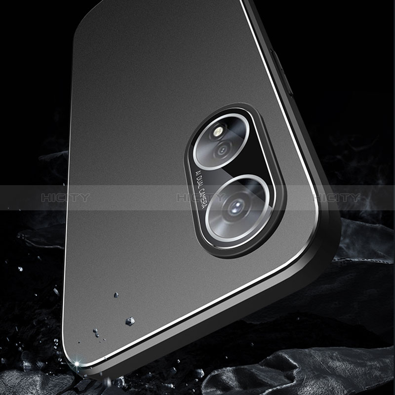 Coque Luxe Aluminum Metal Housse et Bumper Silicone Etui J01 pour Oppo A58x 5G Plus