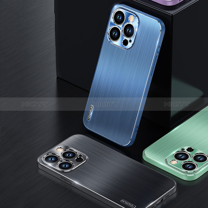 Coque Luxe Aluminum Metal Housse et Bumper Silicone Etui JL1 pour Apple iPhone 15 Pro Plus