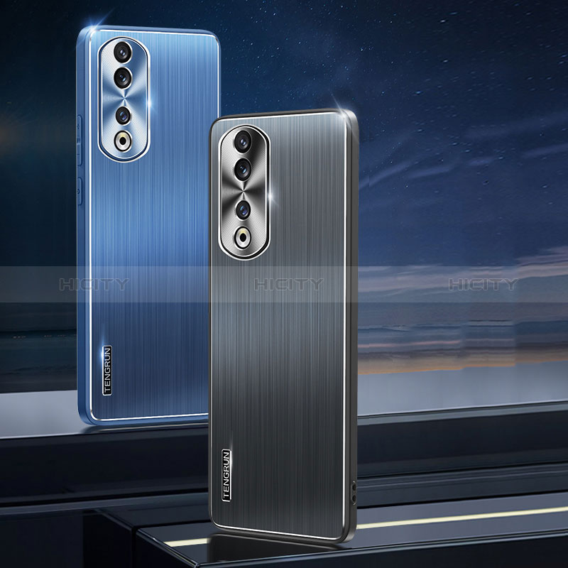 Coque Luxe Aluminum Metal Housse et Bumper Silicone Etui JL1 pour Huawei Honor 90 Pro 5G Plus