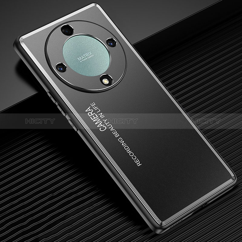 Coque Luxe Aluminum Metal Housse et Bumper Silicone Etui JL1 pour Huawei Honor Magic6 Lite 5G Noir Plus