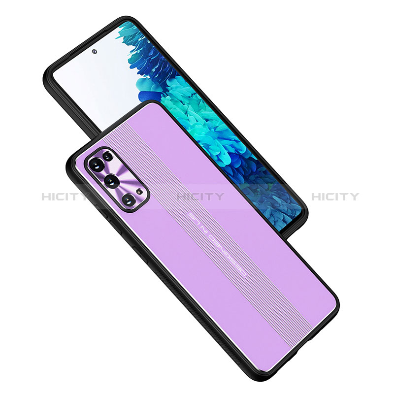 Coque Luxe Aluminum Metal Housse et Bumper Silicone Etui JL1 pour Samsung Galaxy S20 FE (2022) 5G Violet Plus