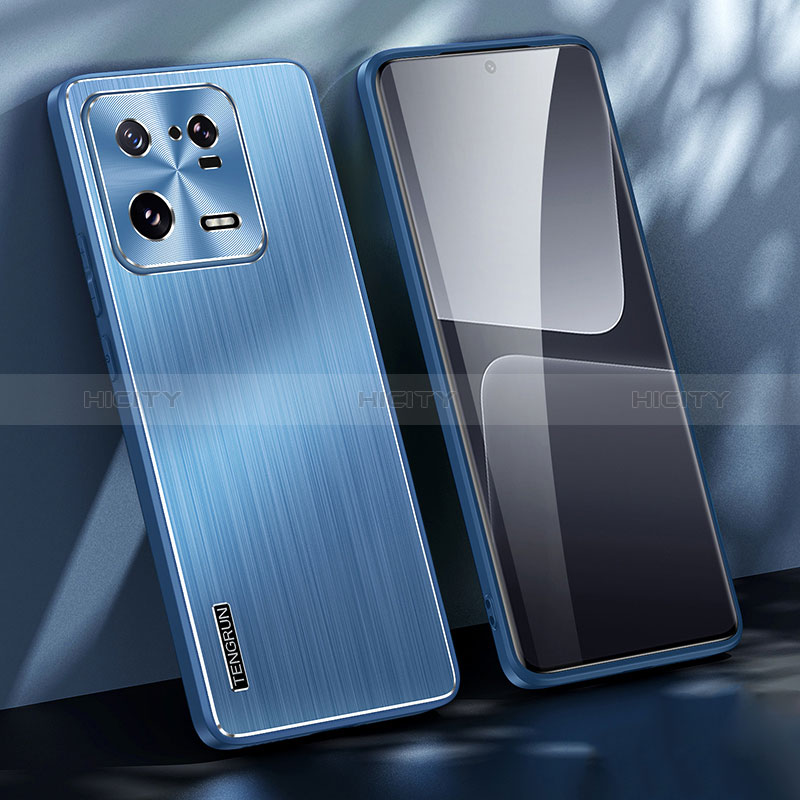 Coque Luxe Aluminum Metal Housse et Bumper Silicone Etui JL1 pour Xiaomi Mi 13 Pro 5G Bleu Plus
