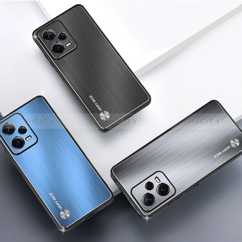Coque Luxe Aluminum Metal Housse et Bumper Silicone Etui JS1 pour Xiaomi Redmi Note 12 Pro 5G Plus