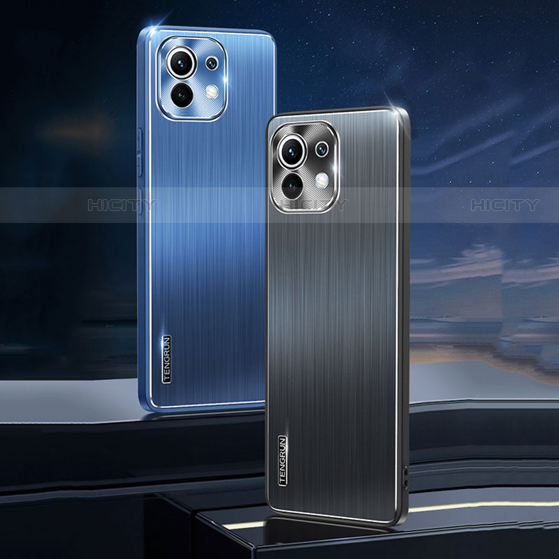 Coque Luxe Aluminum Metal Housse et Bumper Silicone Etui M01 pour Xiaomi Mi 11 5G Plus