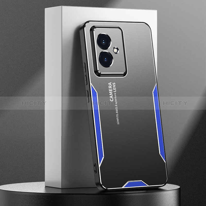 Coque Luxe Aluminum Metal Housse et Bumper Silicone Etui PB1 pour Huawei Honor 100 5G Bleu Plus