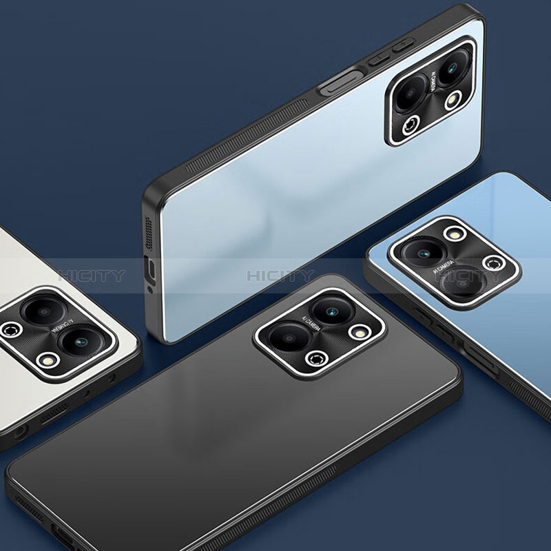 Coque Luxe Aluminum Metal Housse et Bumper Silicone Etui pour Huawei Honor X7a Plus