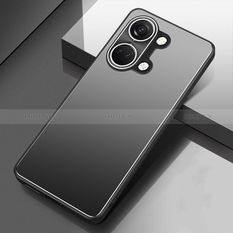 Coque Luxe Aluminum Metal Housse et Bumper Silicone Etui pour OnePlus Ace 2V 5G Noir Plus