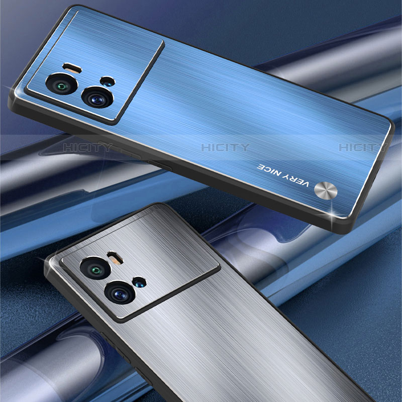 Coque Luxe Aluminum Metal Housse et Bumper Silicone Etui pour Vivo iQOO 9 Pro 5G Plus