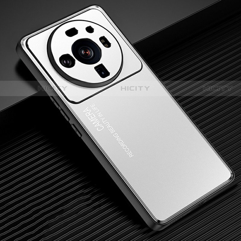 Coque Luxe Aluminum Metal Housse et Bumper Silicone Etui pour Xiaomi Mi 12 Ultra 5G Argent Plus