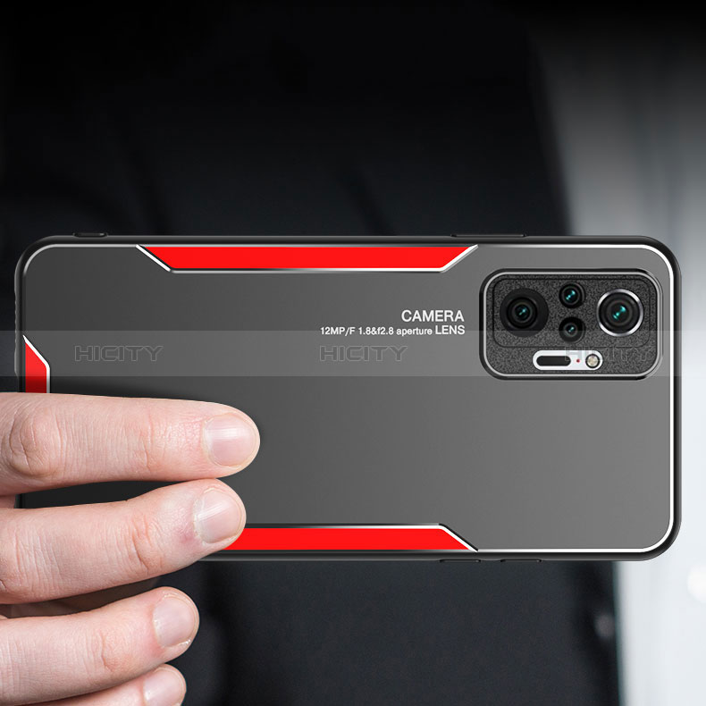 Coque Luxe Aluminum Metal Housse et Bumper Silicone Etui pour Xiaomi Redmi Note 10 Pro 4G Plus