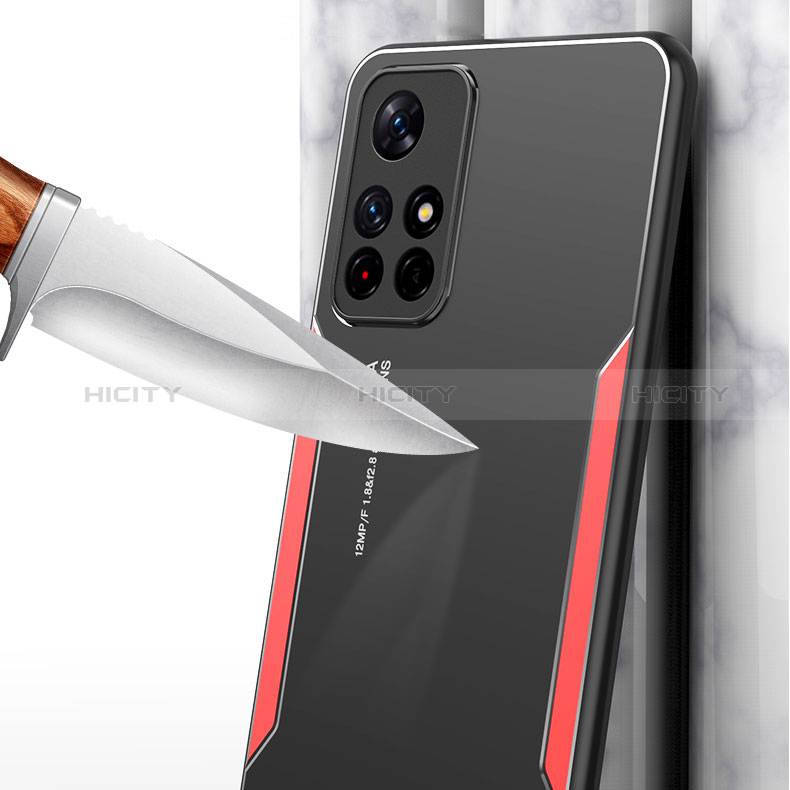Coque Luxe Aluminum Metal Housse et Bumper Silicone Etui pour Xiaomi Redmi Note 11 5G Plus