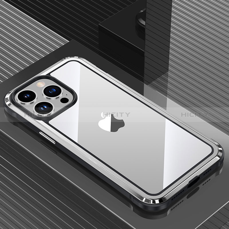 Coque Luxe Aluminum Metal Housse et Bumper Silicone Etui QC1 pour Apple iPhone 13 Pro Max Plus