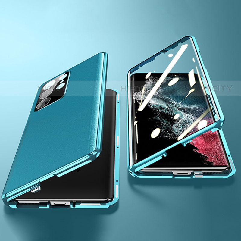 Coque Luxe Aluminum Metal Housse Etui 360 Degres D01 pour Samsung Galaxy S21 Ultra 5G Plus