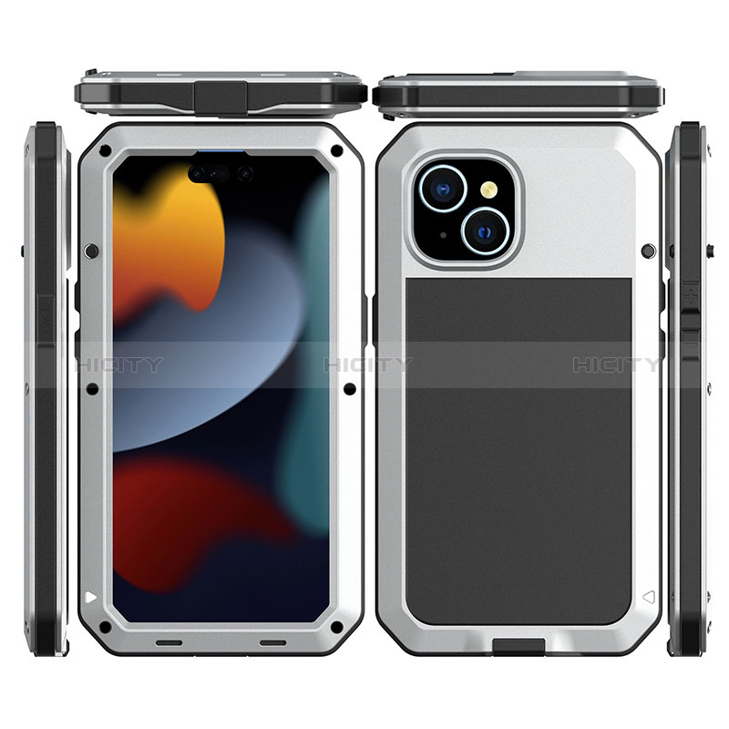 Coque Luxe Aluminum Metal Housse Etui 360 Degres HJ1 pour Apple iPhone 13 Plus