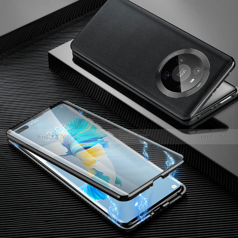 Coque Luxe Aluminum Metal Housse Etui 360 Degres K01 pour Huawei Mate 40E Pro 5G Noir Plus