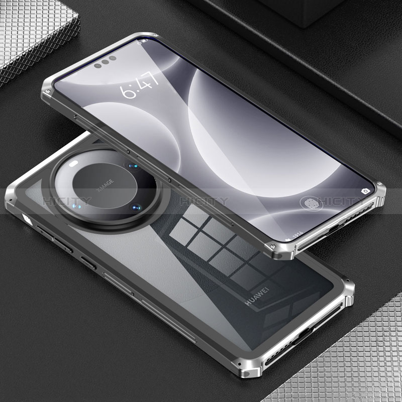 Coque Luxe Aluminum Metal Housse Etui 360 Degres P01 pour Huawei Mate 60 Pro Plus