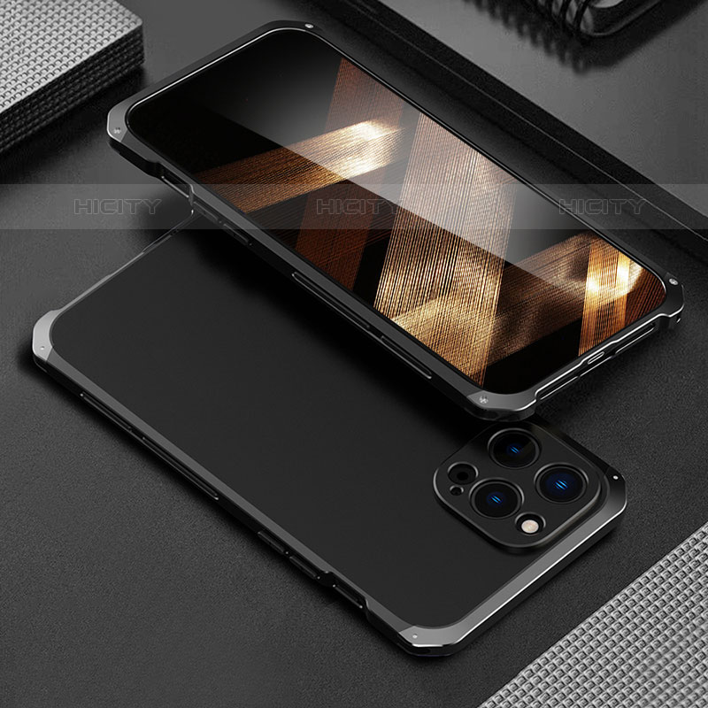 Coque Luxe Aluminum Metal Housse Etui 360 Degres pour Apple iPhone 15 Pro Plus