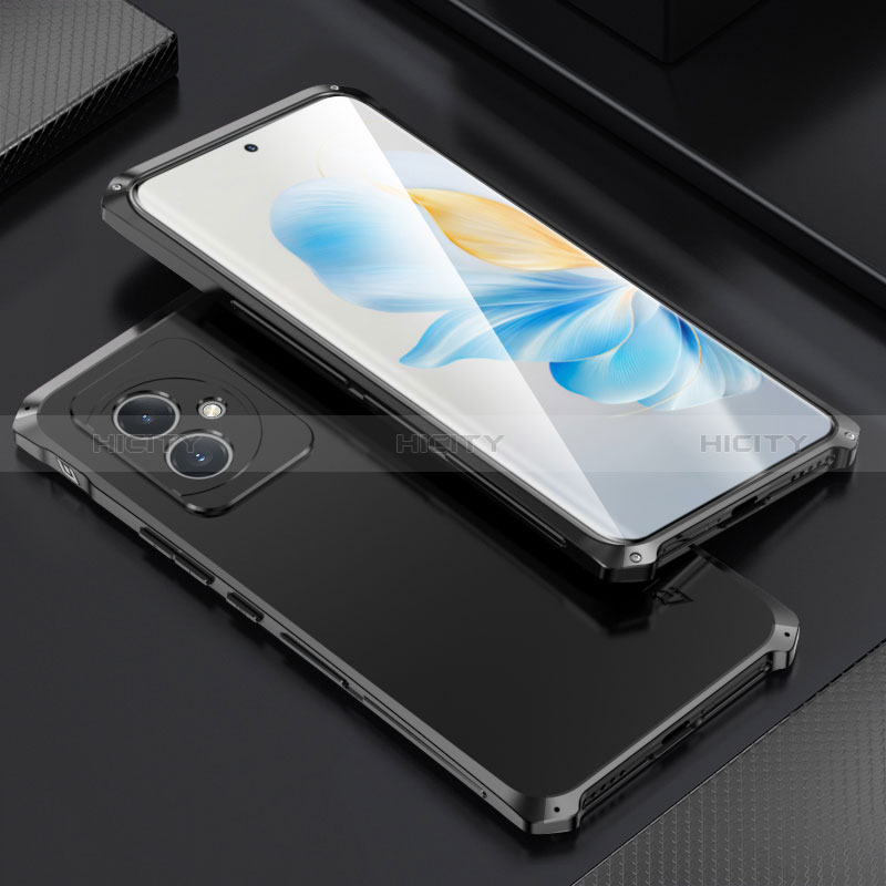 Coque Luxe Aluminum Metal Housse Etui 360 Degres pour Huawei Honor 100 5G Noir Plus
