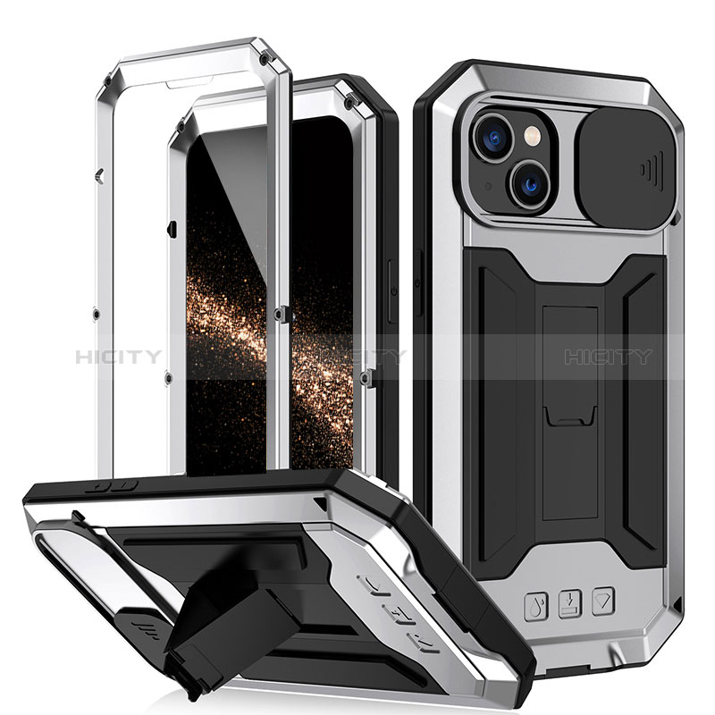 Coque Luxe Aluminum Metal Housse Etui 360 Degres RJ2 pour Apple iPhone 15 Plus Plus