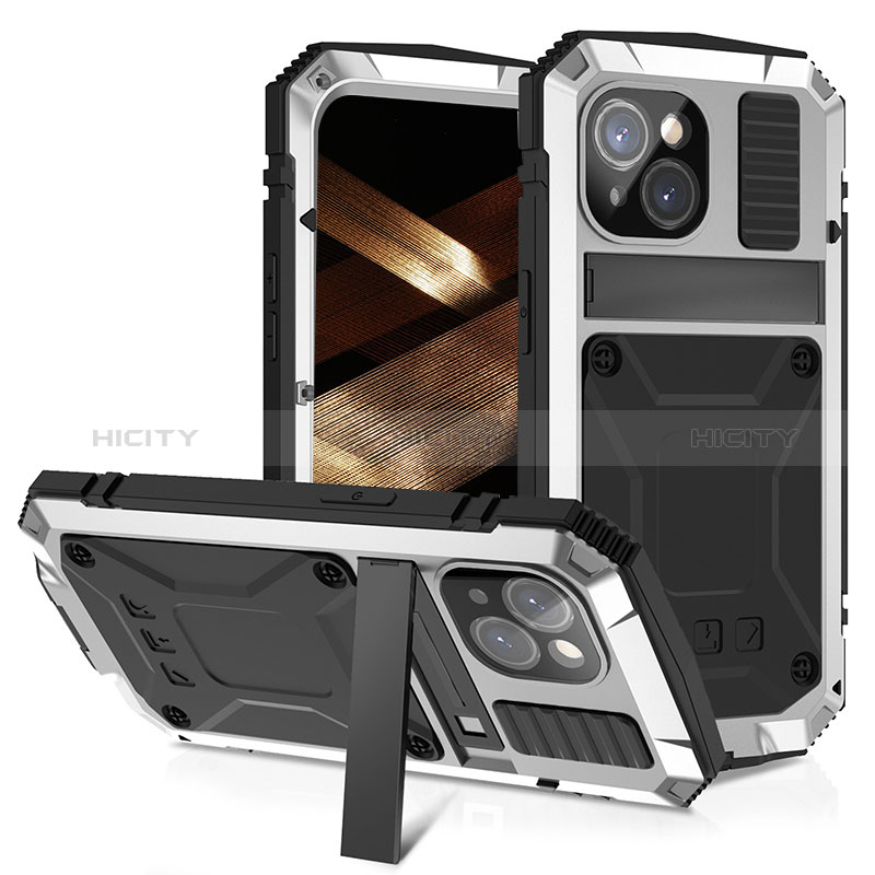 Coque Luxe Aluminum Metal Housse Etui 360 Degres RJ4 pour Apple iPhone 15 Plus Plus