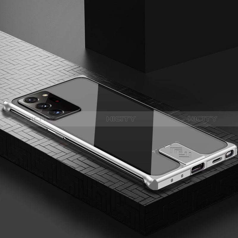 Coque Luxe Aluminum Metal Housse Etui LK1 pour Samsung Galaxy Note 20 Ultra 5G Argent Plus