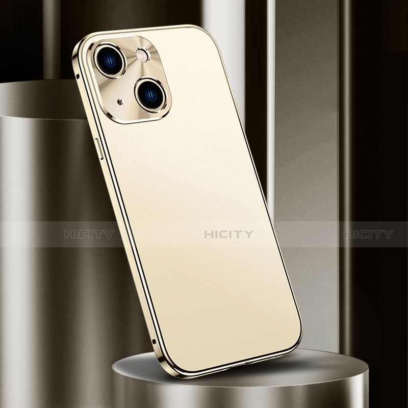 Coque Luxe Aluminum Metal Housse Etui M02 pour Apple iPhone 13 Mini Or Plus