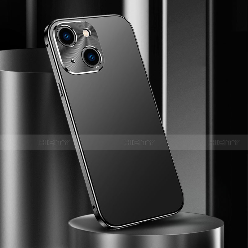 Coque Luxe Aluminum Metal Housse Etui M02 pour Apple iPhone 14 Noir Plus