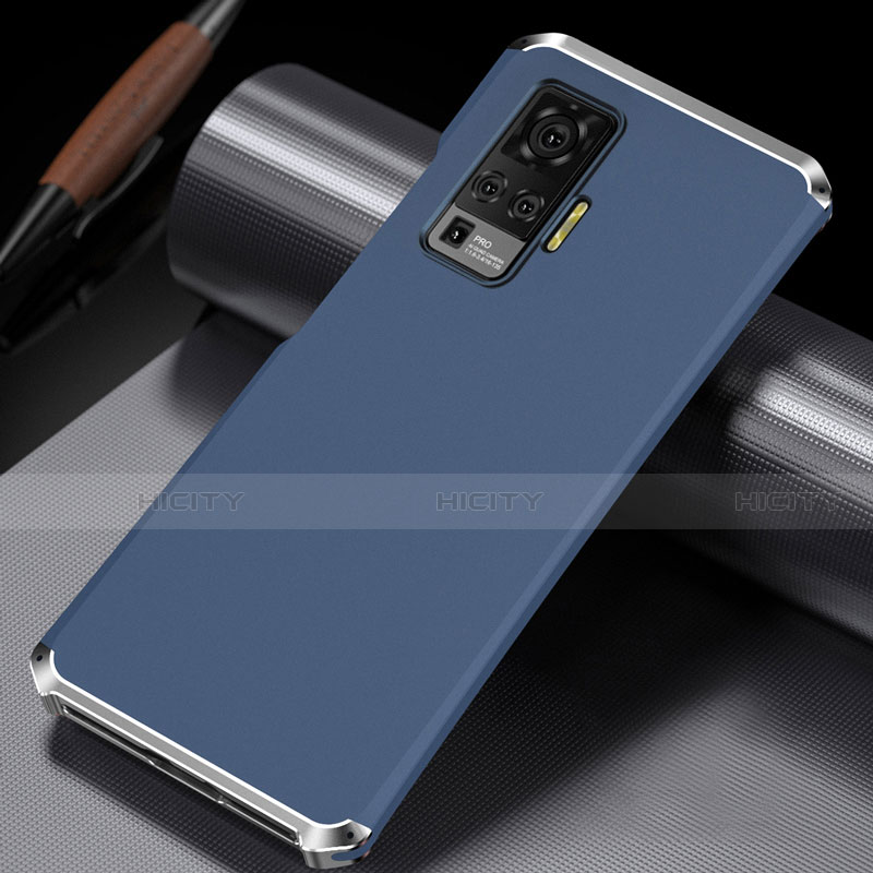 Coque Luxe Aluminum Metal Housse Etui M02 pour Vivo X51 5G Bleu Plus