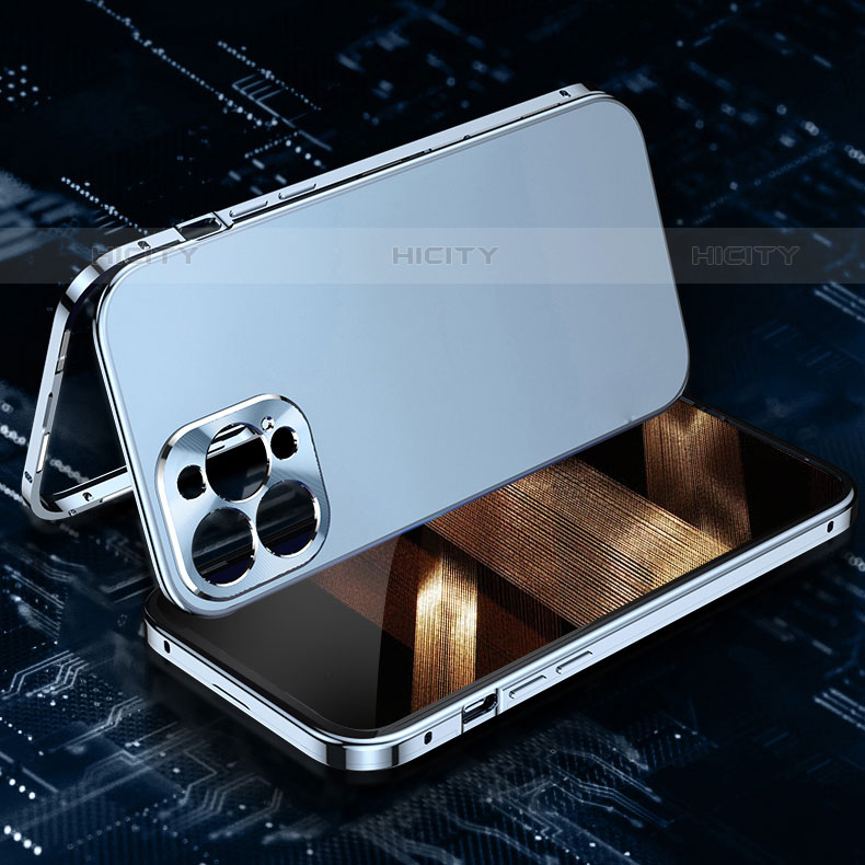Coque Luxe Aluminum Metal Housse Etui M03 pour Apple iPhone 15 Pro Plus