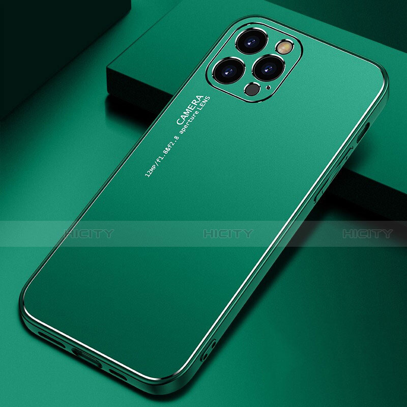 Coque Luxe Aluminum Metal Housse Etui M04 pour Apple iPhone 15 Pro Vert Plus