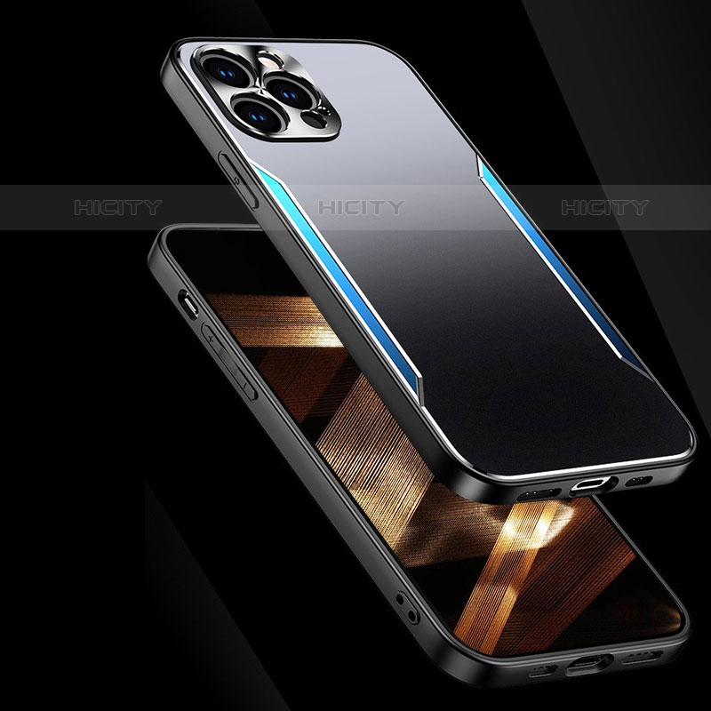 Coque Luxe Aluminum Metal Housse Etui M05 pour Apple iPhone 15 Pro Plus