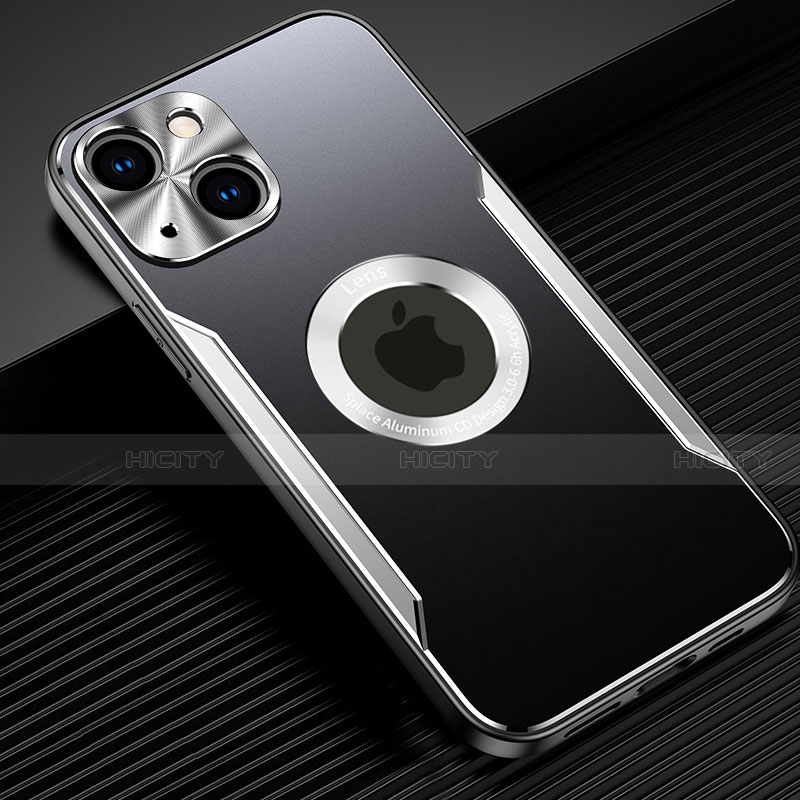 Coque Luxe Aluminum Metal Housse Etui M07 pour Apple iPhone 13 Argent Plus