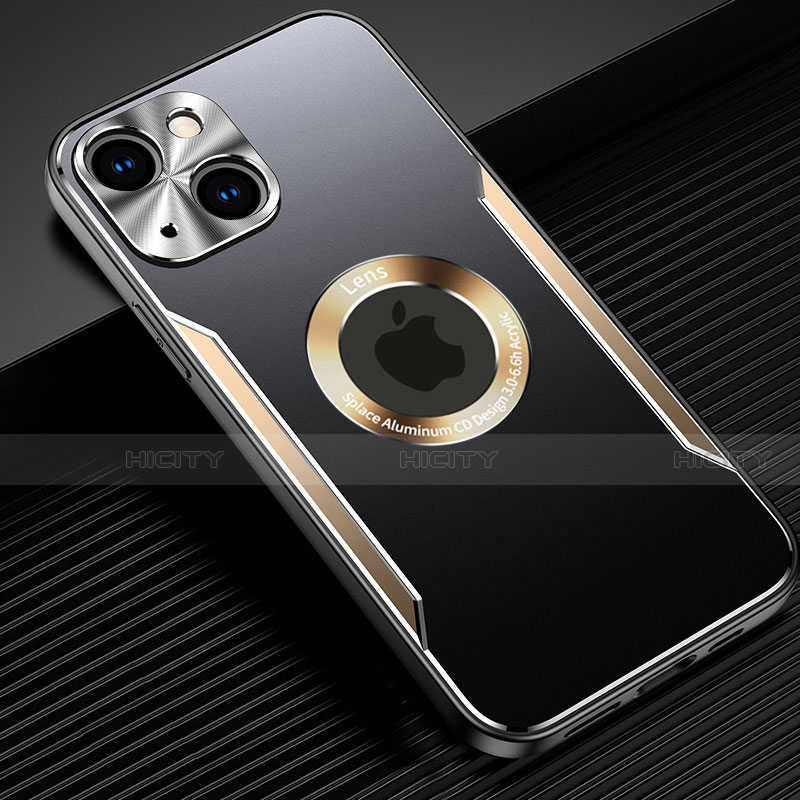 Coque Luxe Aluminum Metal Housse Etui M07 pour Apple iPhone 13 Mini Or Plus
