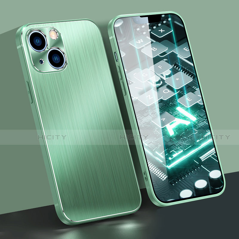 Coque Luxe Aluminum Metal Housse Etui M09 pour Apple iPhone 13 Mini Vert Plus
