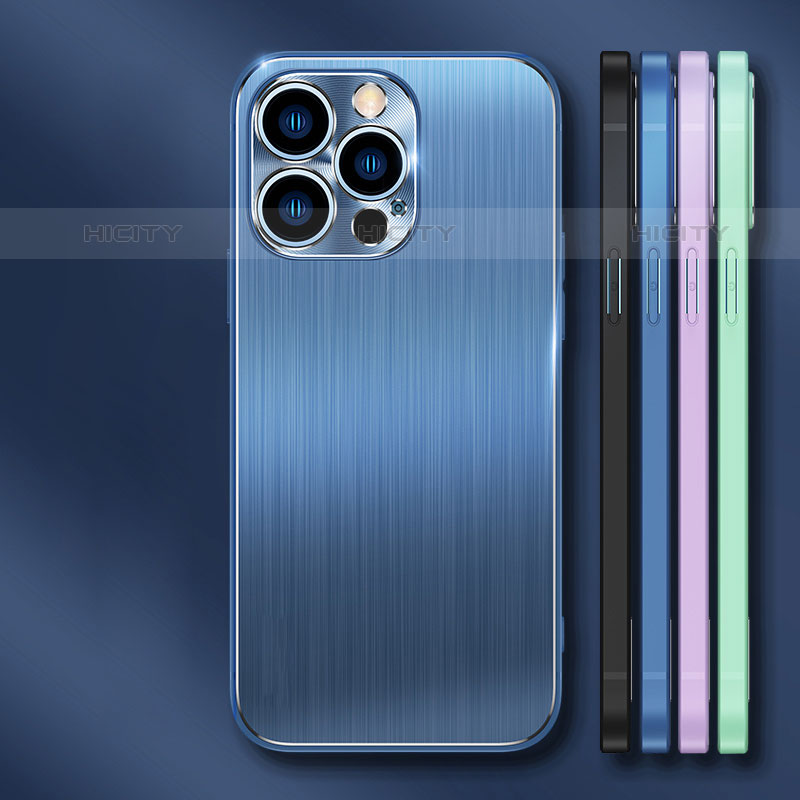 Coque Luxe Aluminum Metal Housse Etui M09 pour Apple iPhone 15 Pro Max Plus